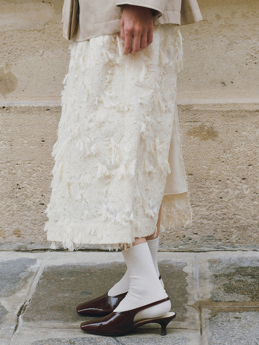 Loeuvre H-line Fringe Skirt