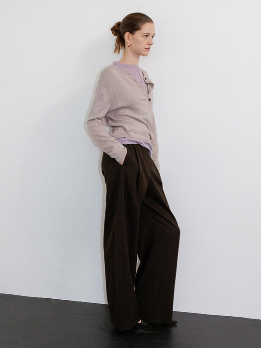 [loeuvre] Wide One-tuck Pants SW5AL322_2color
