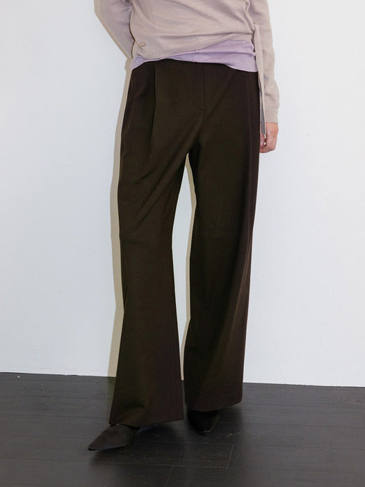 Loeuvre Wide One-tuck Pants