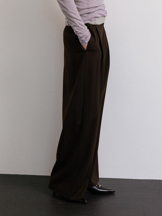 Loeuvre Wide One-tuck Pants
