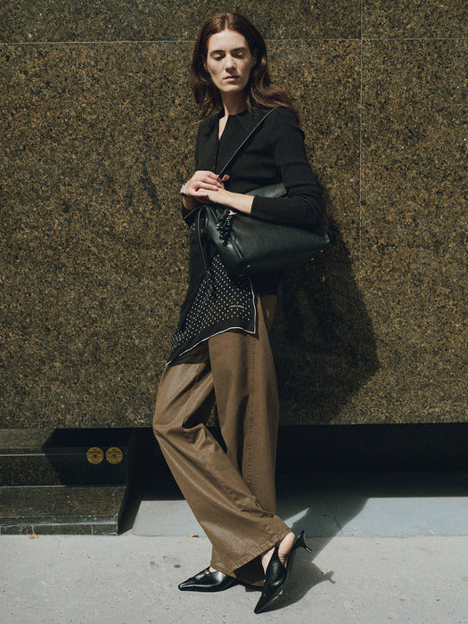 [loeuvre] Straight-leg Coating Jeans SJ5AL350_2color