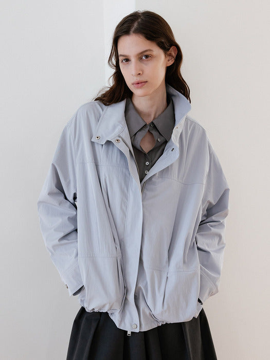 [loeuvre] Tucked High-neck Blouson Jumper SW5AM306_2color