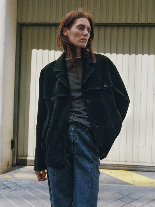 Loeuvre Real Suede Blouson Jacket