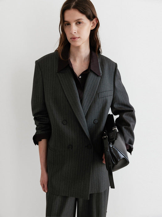 Loeuvre Double-Breasted Tailored Jacket