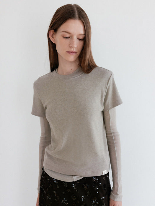 [loeuvre] Basic Half Sleeve T-Shirt SW5AE338_2color