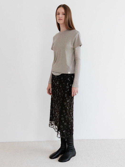 [loeuvre] Basic Half Sleeve T-Shirt SW5AE338_2color