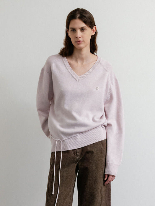 Loeuvre V-neck Knit Pullover