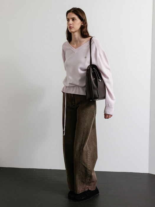 Loeuvre V-neck Knit Pullover