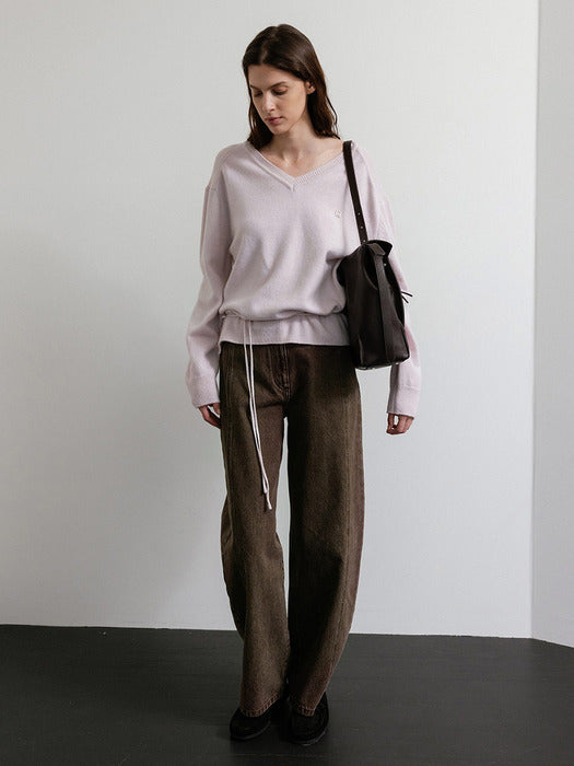 Loeuvre V-neck Knit Pullover