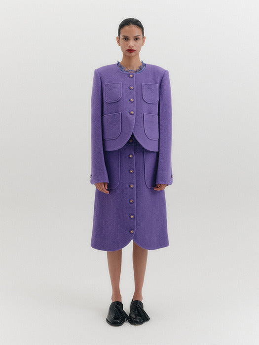 Eenk Classic Pocket Jacket - Purple B for Binding