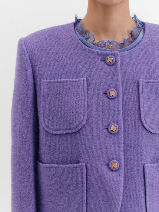 Eenk Classic Pocket Jacket - Purple B for Binding