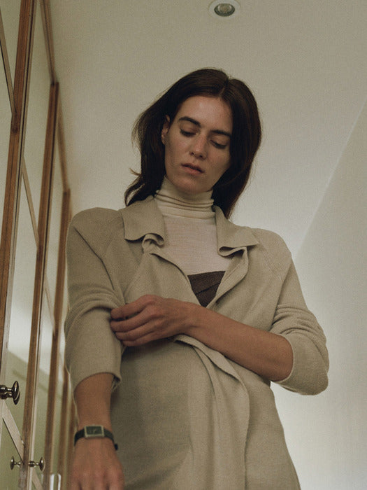 Loeuvre Asymmetric Front Knit Cardigan