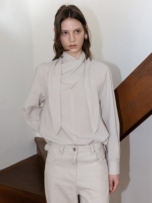 Loeuvre Cross Tie Blouse