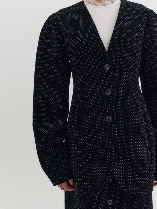 Eenk Hourglass Velvet Jacket - Black B for Binding