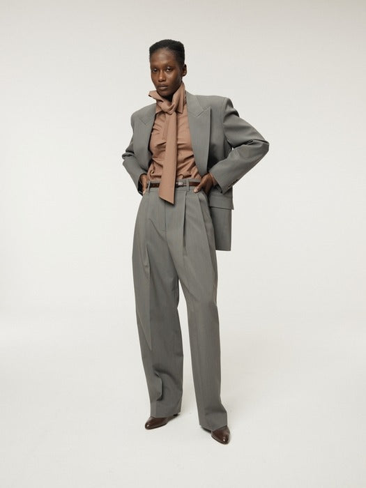 Recto Tailored Suit Jacket (Midnight Grey)