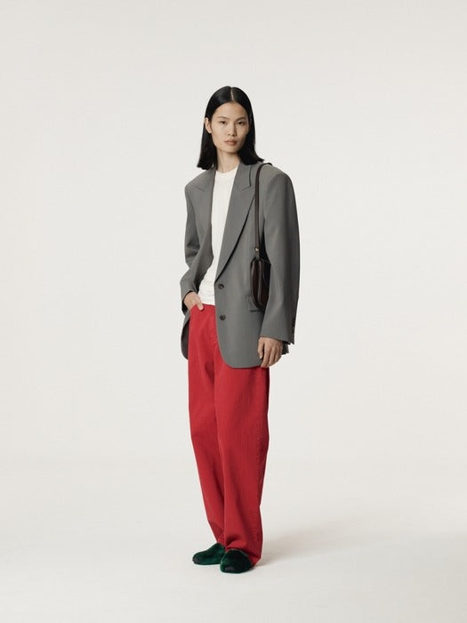 [recto] TAILORED SUIT JACKET (MIDNIGHT GREY)