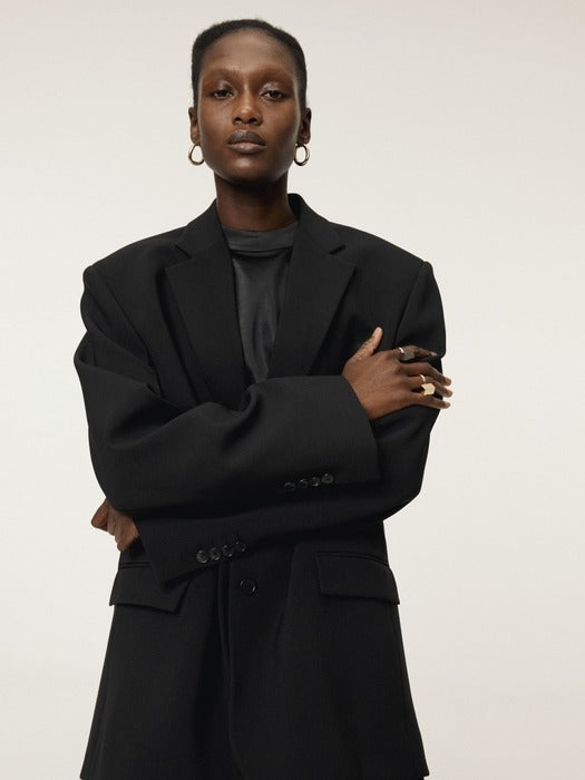 [recto] SIGNATURE SINGLE BREASTED JACKET (BLACK)