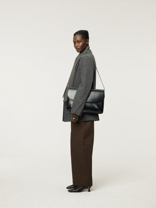 [recto] DOUBLE BREASTED TAILORED WOOL JACKET (CHARCOAL GREY)