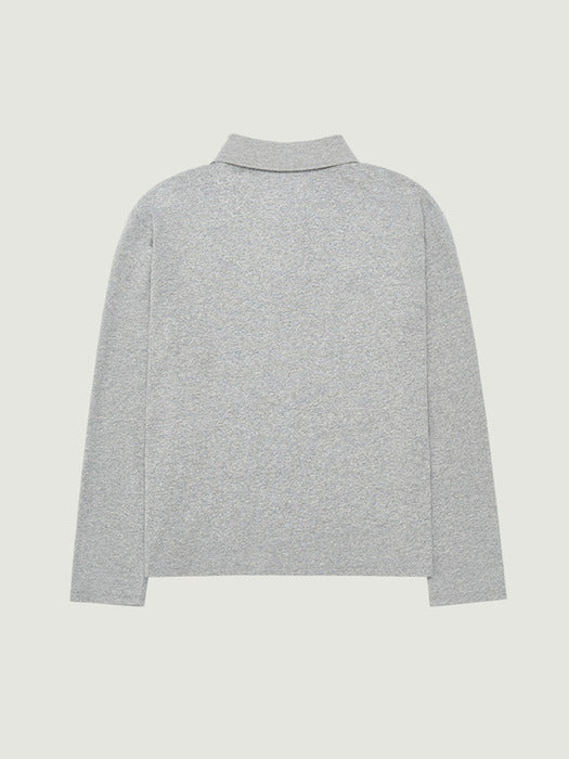 Grove 25Fw Faye Collar L/S T-Shirt (Grey)
