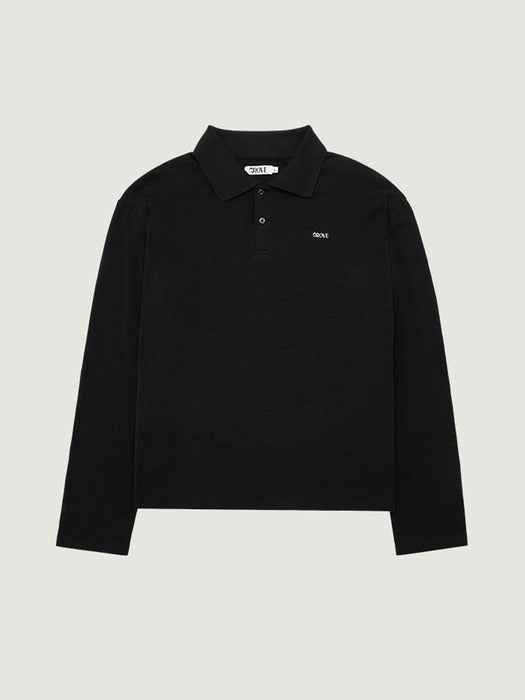 Grove 25Fw Faye Collar L/S T-Shirt (Black)