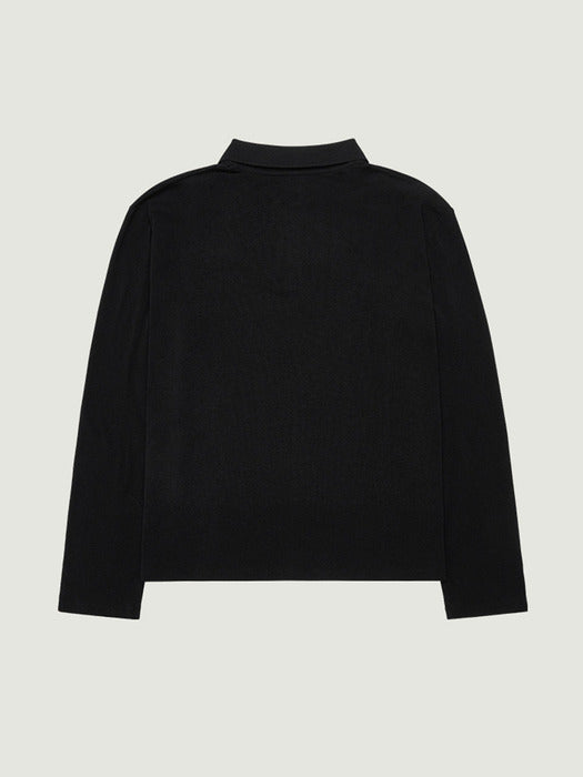 [grove] 25Fw Faye Collar L/S T-Shirt (Black)