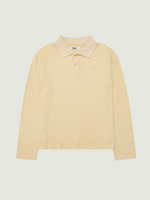 Grove 25Fw Faye Collar L/S T-Shirt (Beige)