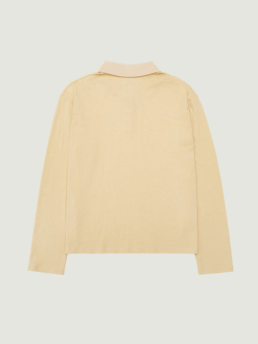 Grove 25Fw Faye Collar L/S T-Shirt (Beige)
