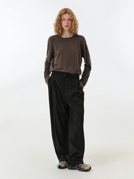 Grove 25Fw Nixie Stripe Pants (Brown Stripe)