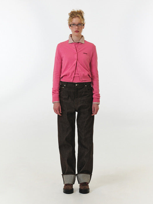 [grove] 25Fw Myna Denim Pants (Brown)