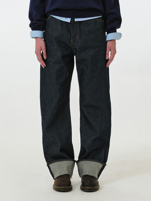 Grove 25Fw Myna Denim Pants (Deep Blue)