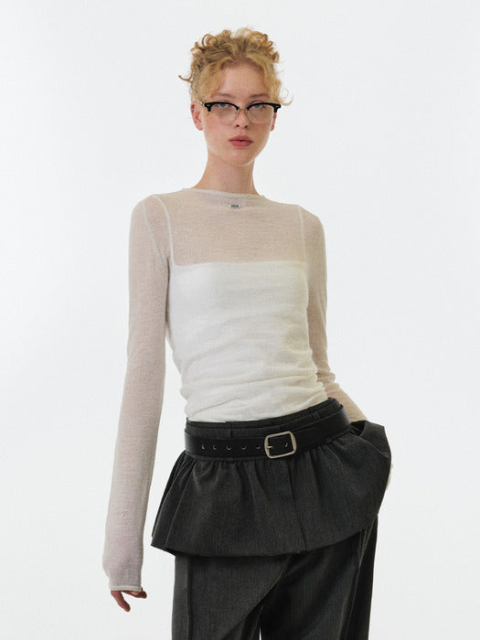 Grove 25Fw Juliet Mohair Knit (White)