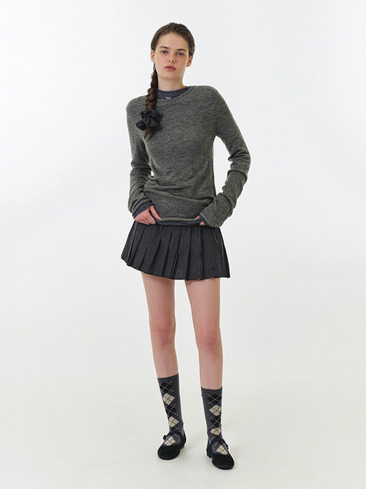 Grove 25Fw Juliet Mohair Knit (Grey)