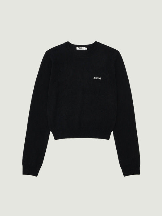 Grove 25Fw Elena L/S Knit (Black)