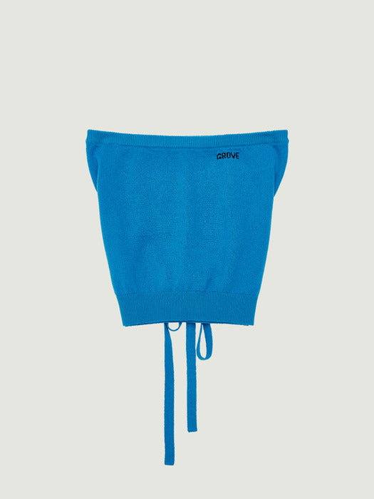 Grove 25Fw Elena Knit Tube Top (Blue)
