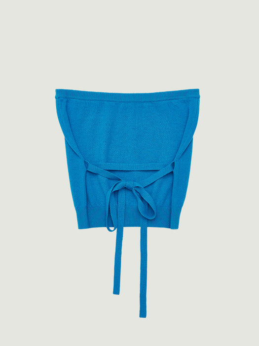Grove 25Fw Elena Knit Tube Top (Blue)
