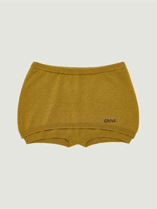 Grove 25Fw Elena Knit Skirt Pants (Olive)