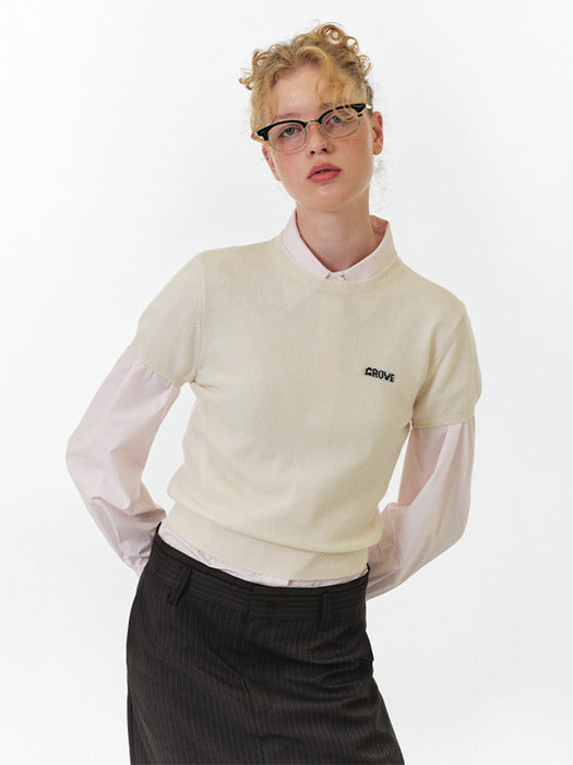 Grove 25Fw Elena H/S Knit (Ivory)