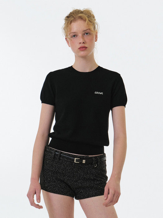 Grove 25Fw Elena H/S Knit (Black)