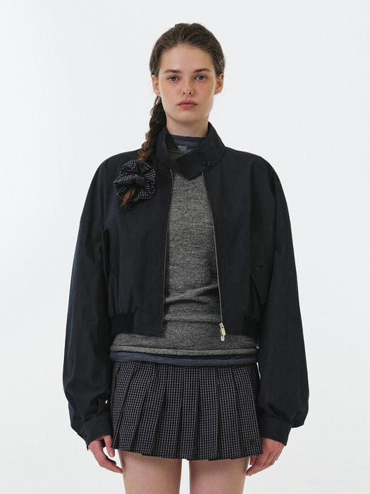 Grove 25Fw Rey Baracuta Jumper (Navy)