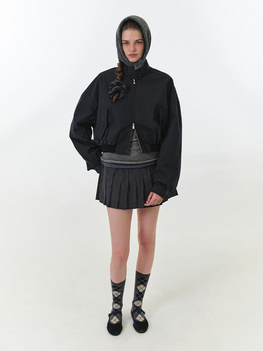 Grove 25Fw Rey Baracuta Jumper (Navy)