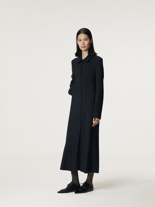 Recto Slim Fit Shirt Dress (Dark Navy)