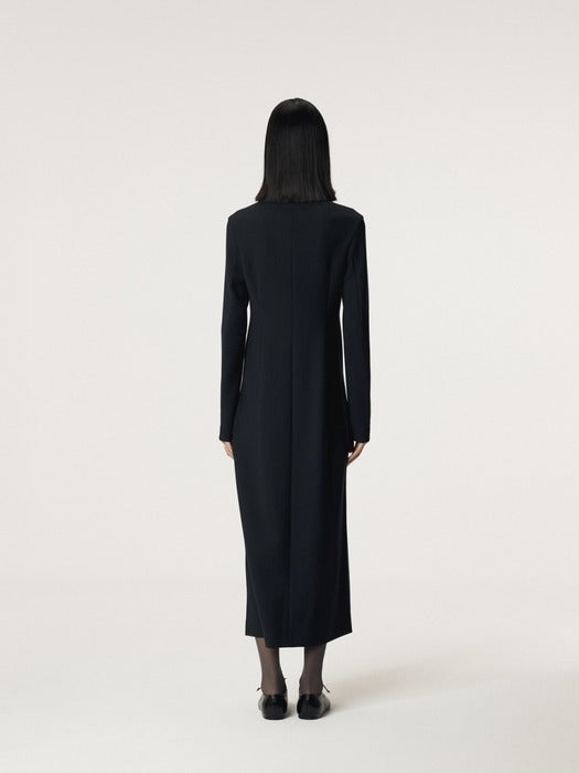 Recto Slim Fit Shirt Dress (Dark Navy)