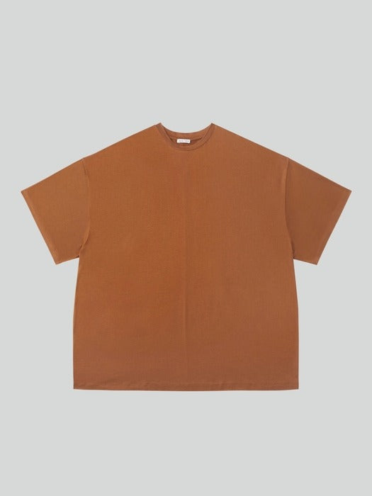 [recto] FLUID OVERSIZED T-SHIRT (TOBACCO)