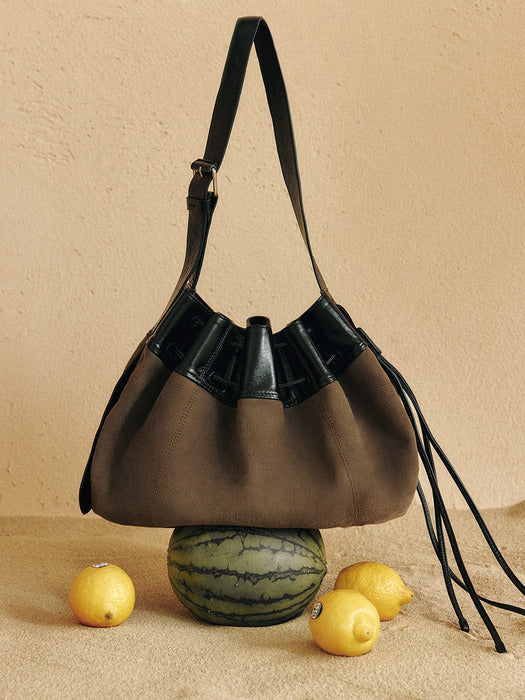 [vunque] Perfec Wave String Hobo L Khaki