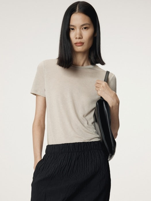 [recto] BABY JERSEY T-SHIRT (GREIGE)