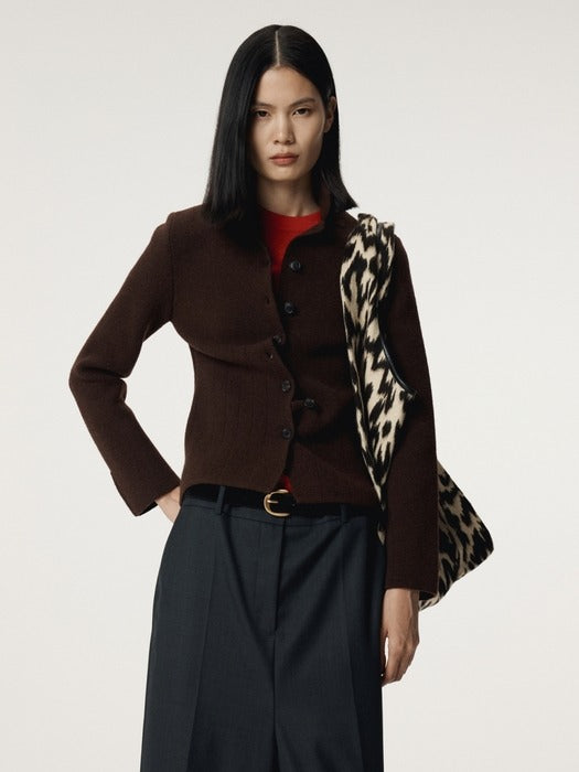 [recto] BUTTON UP KNIT CARDIGAN (VINTAGE BROWN)