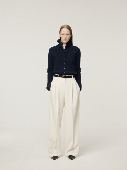 [recto] BUTTON UP KNIT CARDIGAN (DARK NAVY)