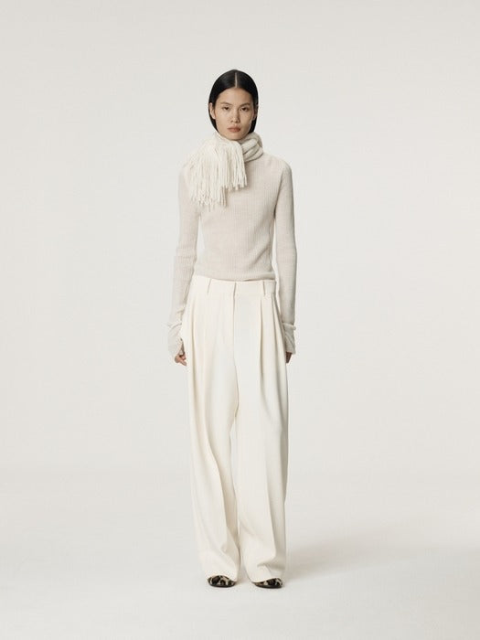 [recto] Hairy Balaclava Knit Top (Cream)