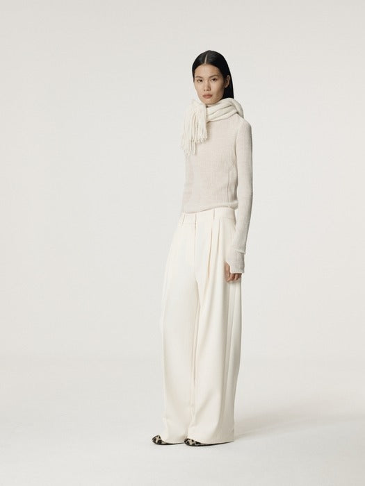 [recto] Hairy Balaclava Knit Top (Cream)
