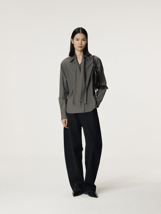 Recto 90S High-Rise Curved Leg Jeans (Black)